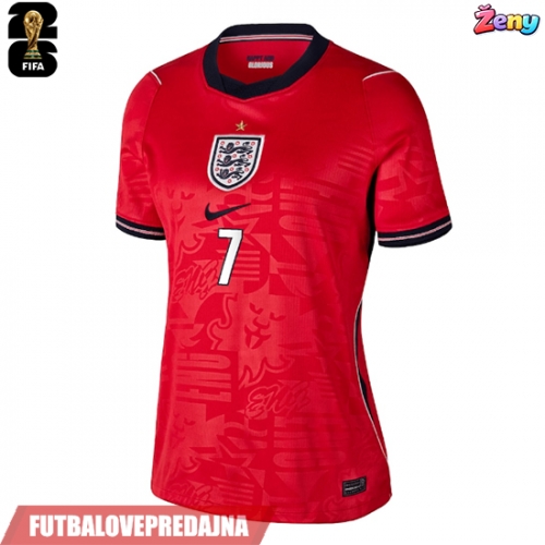 Lacne Ženy Futbalové dres Anglicko Bukayo Saka #7 MS 2026 Krátky Rukáv - Preč